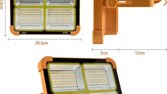 Projecteur Solaire Portable d’Urgence.